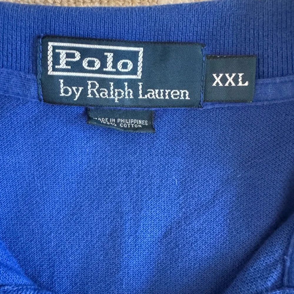 Ralph Lauren Polo Shirt Classic Fit Cotton Tee Golf Resort Preppy Blue Size XXL